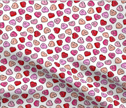 Valentine Bandana | Valentines Day Bandana | Conversation Hearts Valentine Dog Red Bandana - Southlake Paws