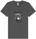 Load image into Gallery viewer, Unhinged and Feral Unisex V-Neck Shirt
