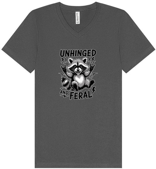 Unhinged and Feral Unisex V-Neck Shirt