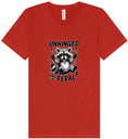 Load image into Gallery viewer, Unhinged and Feral Unisex V-Neck Shirt

