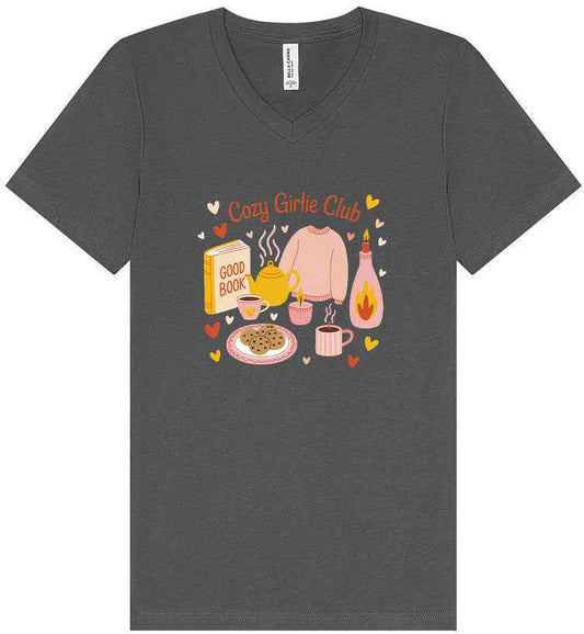Cozy Girlie Club Unisex V-Neck Shirt