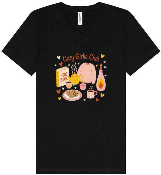 Cozy Girlie Club Unisex V-Neck Shirt