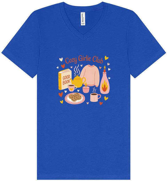 Cozy Girlie Club Unisex V-Neck Shirt
