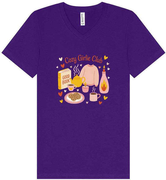 Cozy Girlie Club Unisex V-Neck Shirt