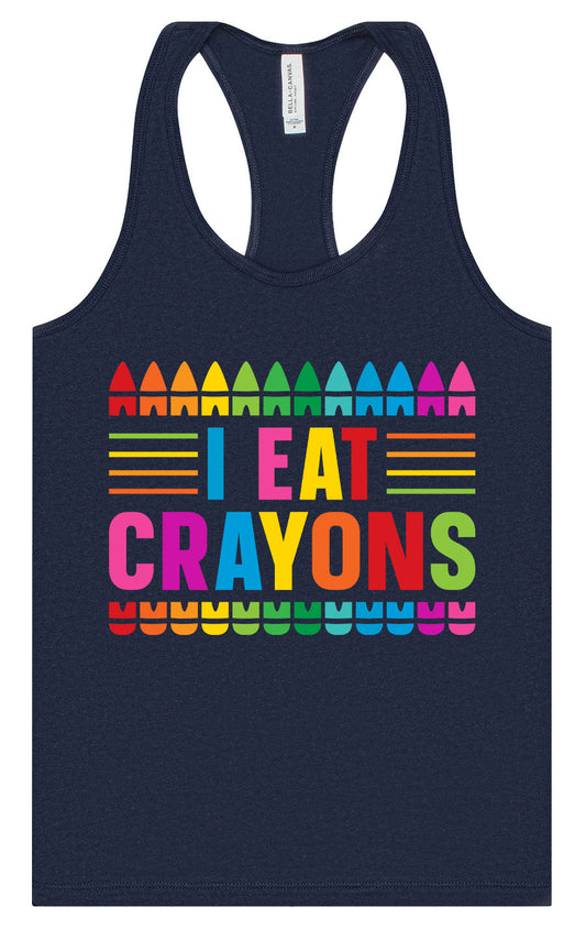 I Eat Crayons Women's Racerback Tank