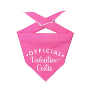 Valentine Bandana | Valentines Day Bandana | Valentine Dog Bandana | Official Valentine Cutie Pink