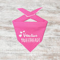 Load image into Gallery viewer, Valentine Bandana | Valentines Day Bandana | Valentine Dog Bandana | Valentine Sweetheart Pink - Southlake Paws
