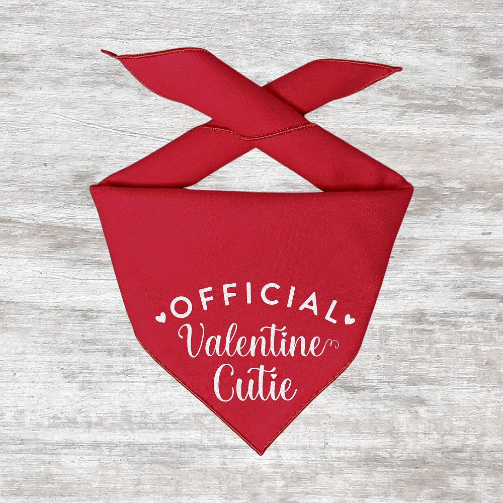 Valentine Bandana | Valentines Day Bandana | Valentine Dog Bandana | Official Valentine Cutie Red - Southlake Paws