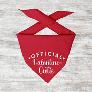 Valentine Bandana | Valentines Day Bandana | Valentine Dog Bandana | Official Valentine Cutie Red
