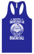 Load image into Gallery viewer, An Old Man with a Bowling Ball Women's Racerback Tank
