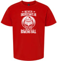 Load image into Gallery viewer, An Old Man with a Bowling Ball Children's Gildan Soft Shirt

