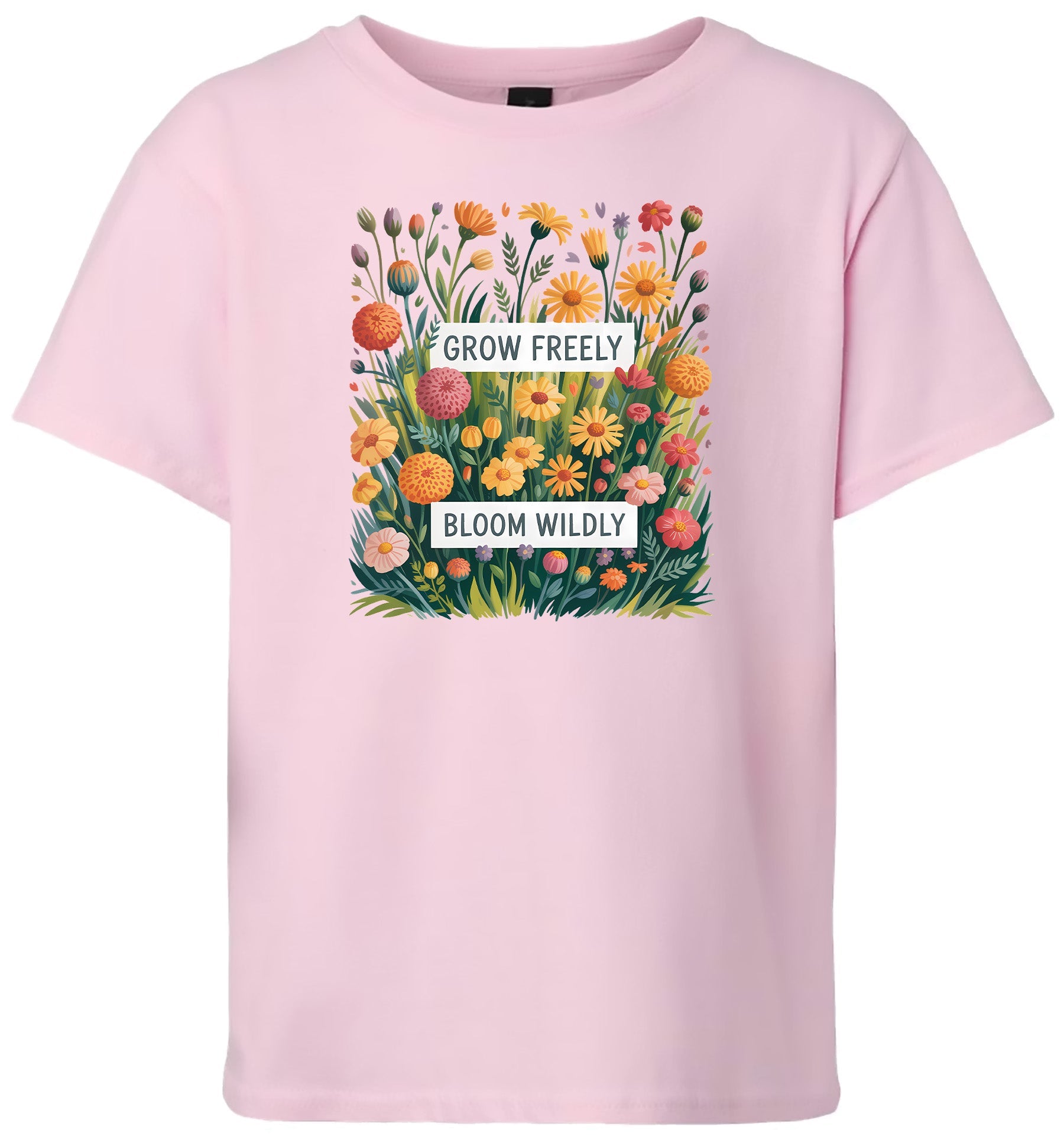 Grow Freely, Bloom Wildly Children's Gildan Soft Shirt