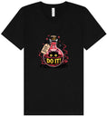 Load image into Gallery viewer, Black Cat Says Do It Unisex V-Neck Shirt
