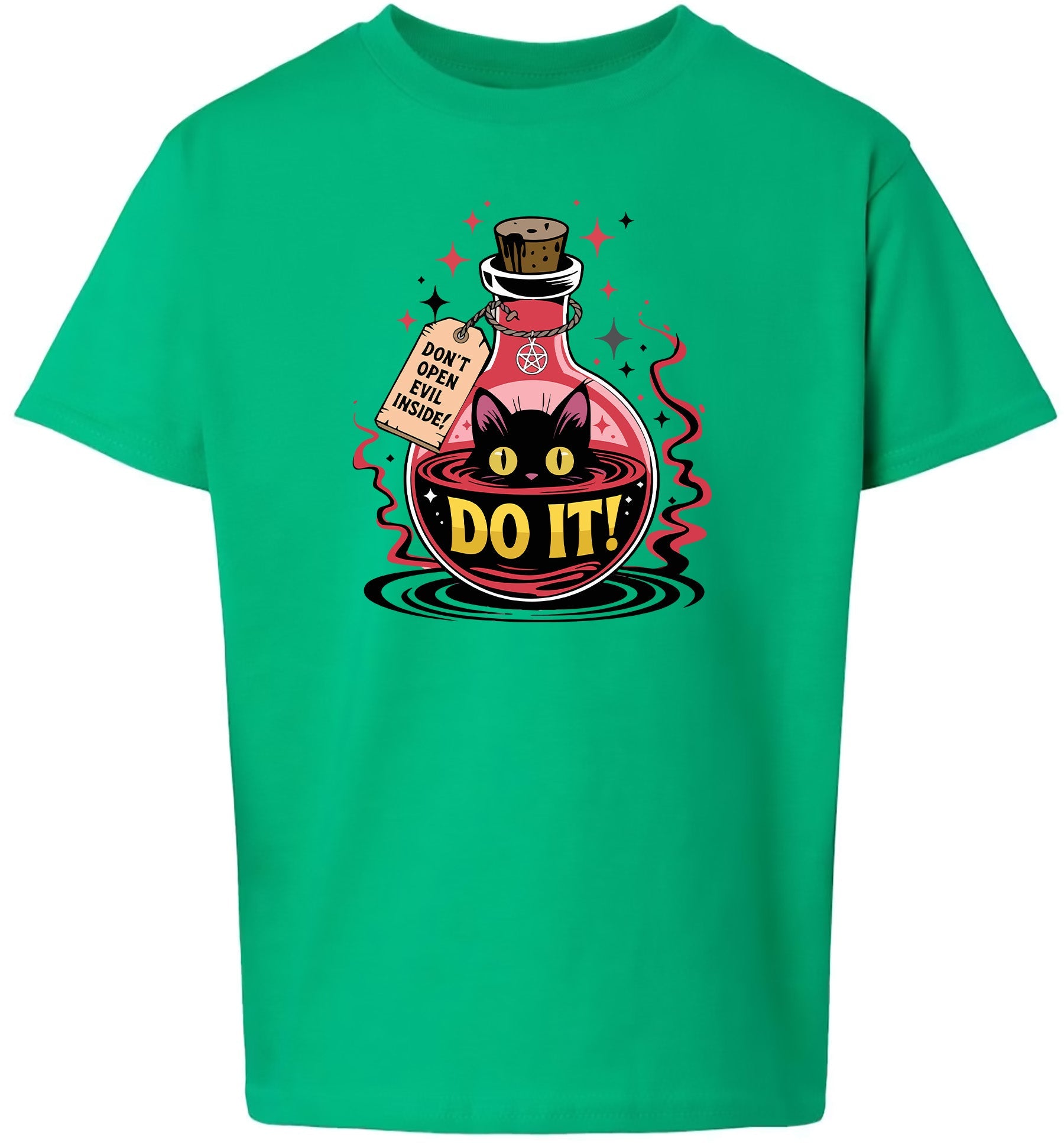 Black Cat Says Do It Children's Gildan Soft Shirt