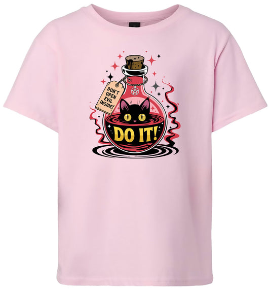 Black Cat Says Do It Children's Gildan Soft Shirt