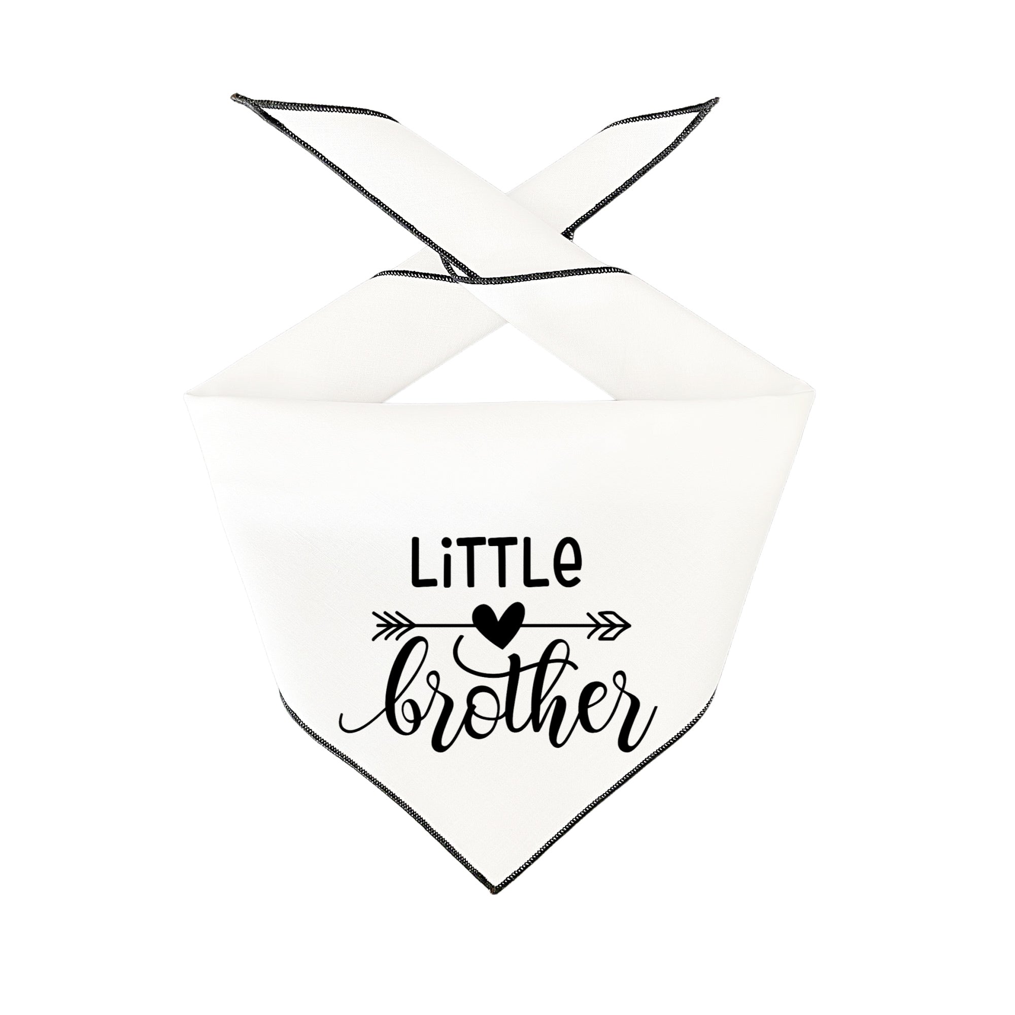 Little Brother White Dog Bandana  |  Pregnancy, Birth, Adoption, New Puppy, Baby Announcement - Southlake Paws