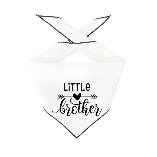 Little Brother White Dog Bandana  |  Pregnancy, Birth, Adoption, New Puppy, Baby Announcement - Southlake Paws