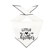Little Brother White Dog Bandana  |  Pregnancy, Birth, Adoption, New Puppy, Baby Announcement