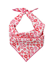 Valentine Bandana | Valentines Day Bandana | Red Hearts Valentine Dog Bandana,  Lips | Kisses