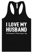 Load image into Gallery viewer, Love My Husband But Wanna Square Up Women's Racerback Tank
