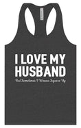 Load image into Gallery viewer, Love My Husband But Wanna Square Up Women's Racerback Tank
