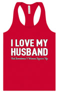 Load image into Gallery viewer, Love My Husband But Wanna Square Up Women's Racerback Tank
