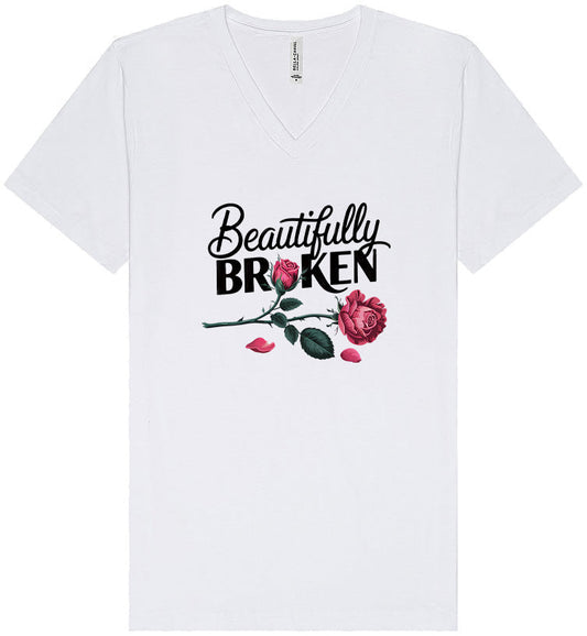 Beautifully Broken Unisex V-Neck Shirt