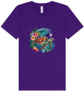 Load image into Gallery viewer, Sea Turtle in the Waves Unisex V-Neck Shirt
