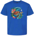 Load image into Gallery viewer, Sea Turtle in the Waves Children's Gildan Soft Shirt
