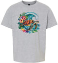Load image into Gallery viewer, Sea Turtle in the Waves Children's Gildan Soft Shirt
