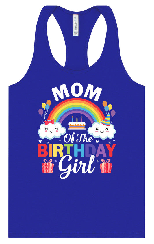 Mom of the Birthday Girl Women's Racerback Tank