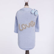 Baby Love Dog Sweater Baby Blue