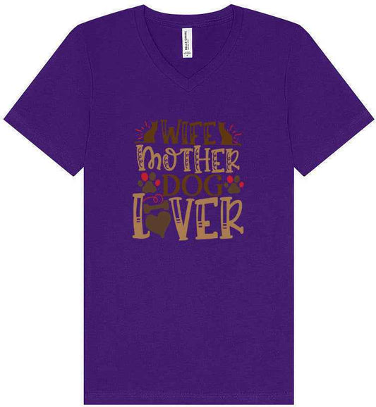 Wife, Mother, Dog Lover Unisex V-Neck Shirt