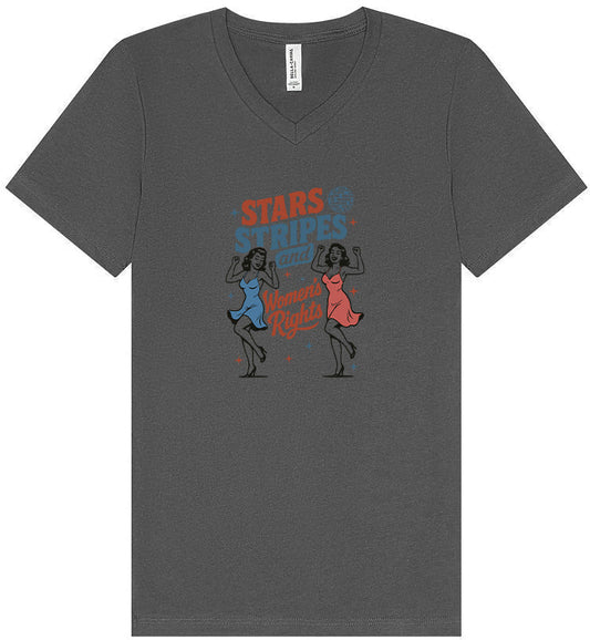 Stars, Stripes, and Women's Rights Unisex V-Neck Shirt