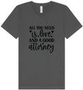 Load image into Gallery viewer, Love and a Good Attorney Unisex V-Neck Shirt
