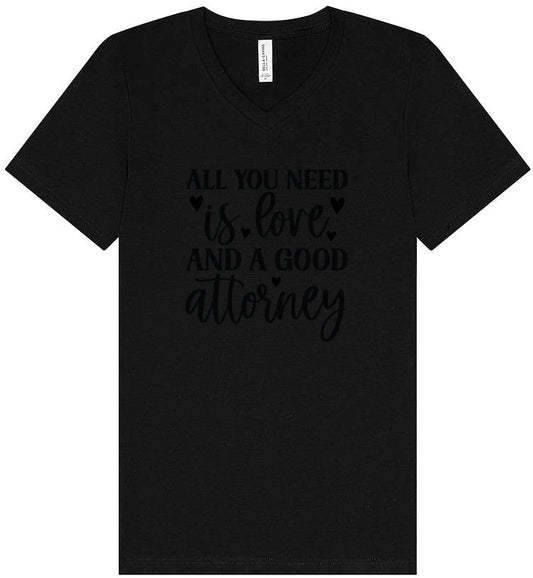 Love and a Good Attorney Unisex V-Neck Shirt