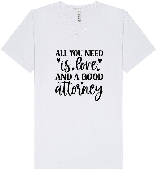 Love and a Good Attorney Unisex V-Neck Shirt