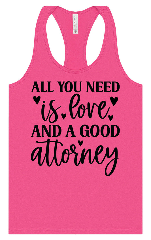 Love and a Good Attorney Women's Racerback Tank