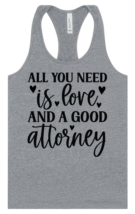 Love and a Good Attorney Women's Racerback Tank