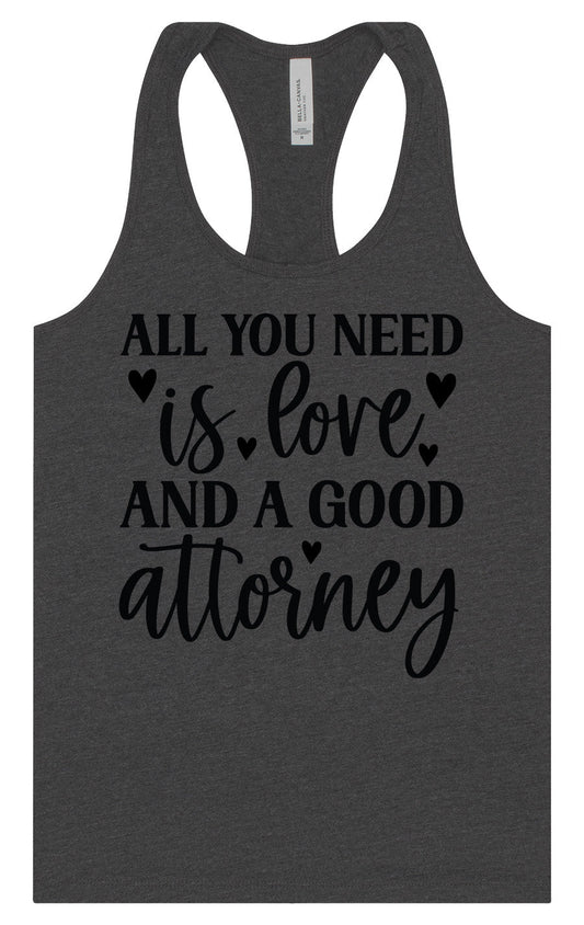 Love and a Good Attorney Women's Racerback Tank
