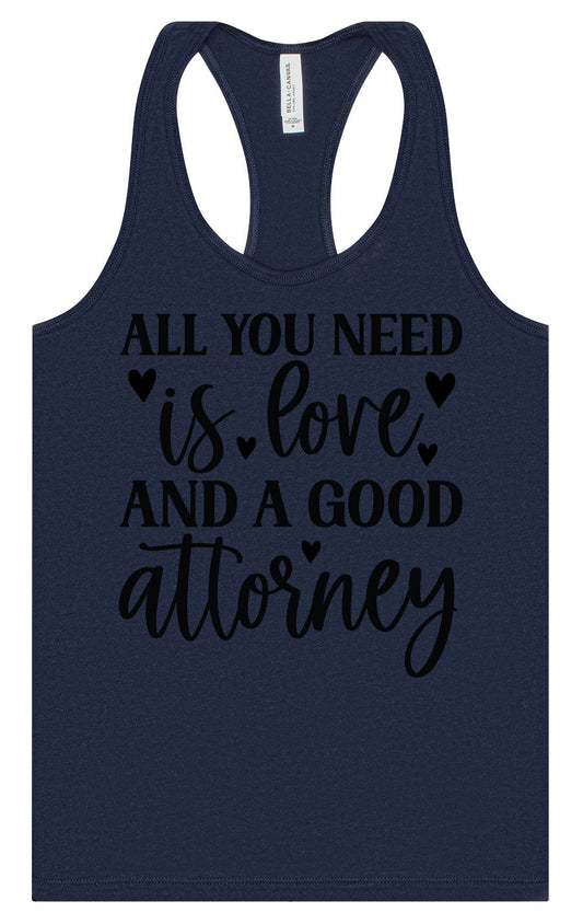 Love and a Good Attorney Women's Racerback Tank