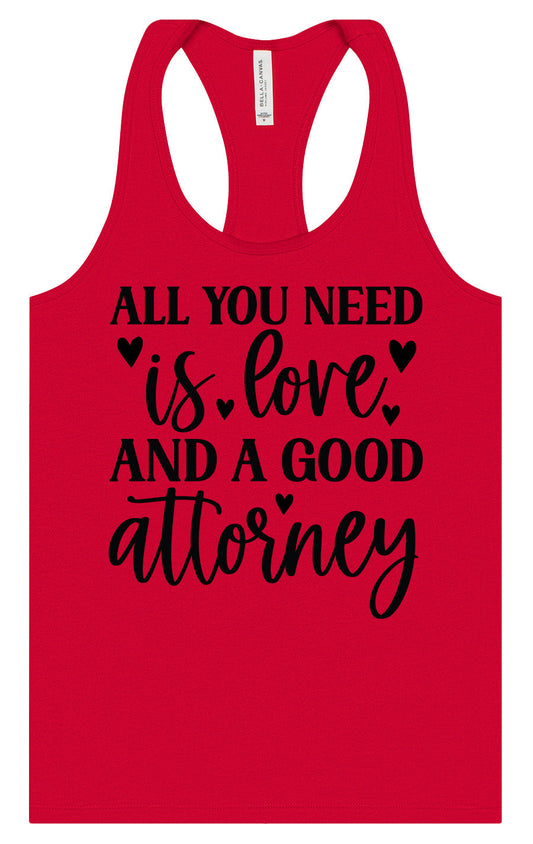 Love and a Good Attorney Women's Racerback Tank