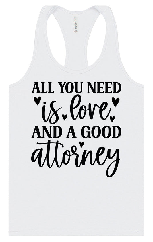 Love and a Good Attorney Women's Racerback Tank