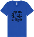 Load image into Gallery viewer, I Put the Lit in Litigate Unisex V-Neck Shirt
