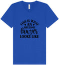 Load image into Gallery viewer, This is What an Awesome Lawyer Looks Like Unisex V-Neck Shirt
