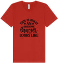Load image into Gallery viewer, This is What an Awesome Lawyer Looks Like Unisex V-Neck Shirt
