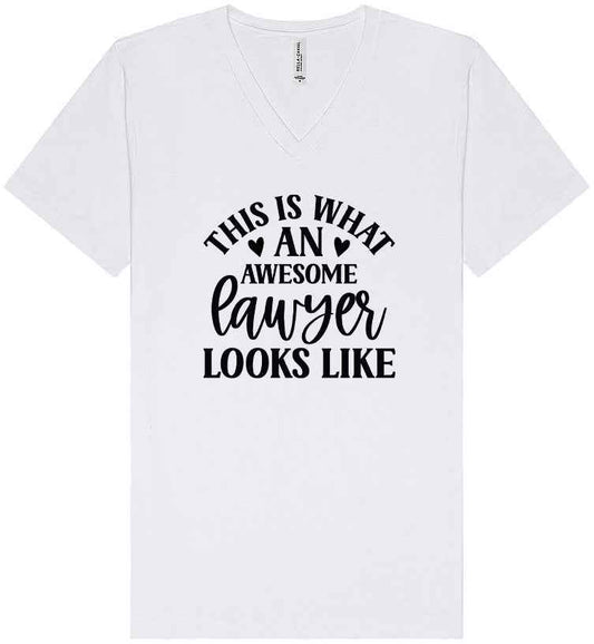 This is What an Awesome Lawyer Looks Like Unisex V-Neck Shirt