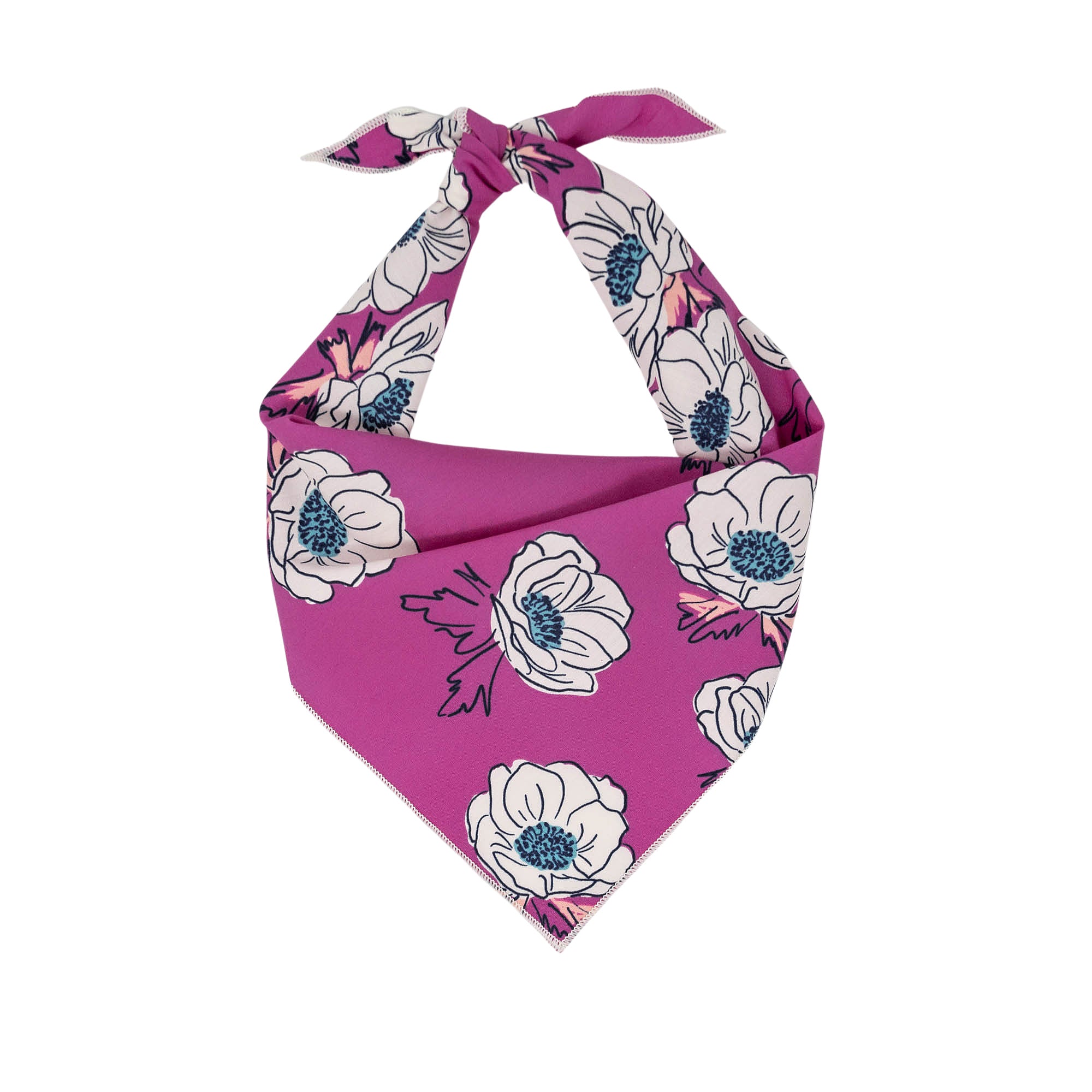 Flower Bandana, Floral Bandana, Spring Bandana, Tie Dog Bandana | Summer Bandana | Anemone - Southlake Paws