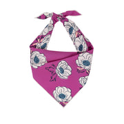 Flower Bandana, Floral Bandana, Spring Bandana, Tie Dog Bandana | Summer Bandana | Anemone