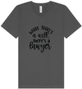 Load image into Gallery viewer, Where There's a Will, There's a Lawyer Unisex V-Neck Shirt
